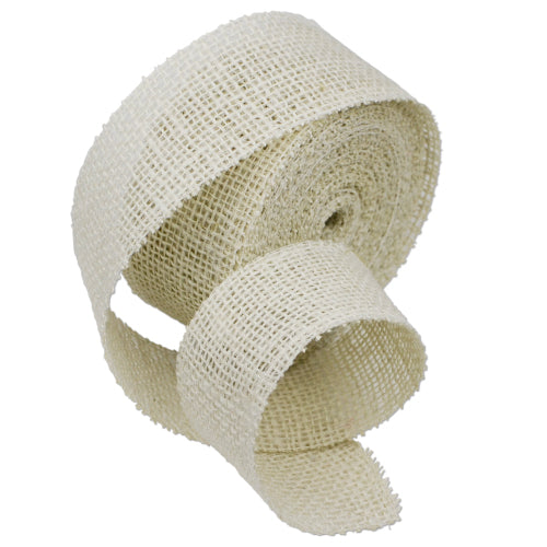 Smaller Serged Burlap Ribbons 10 yard length