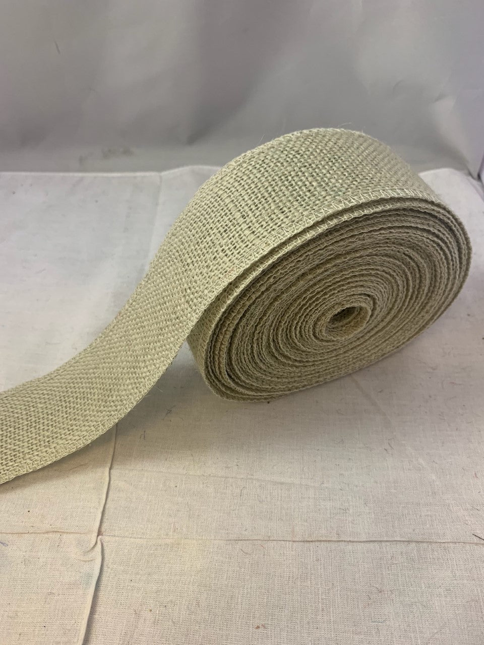 Smaller Serged Burlap Ribbons 10 yard length