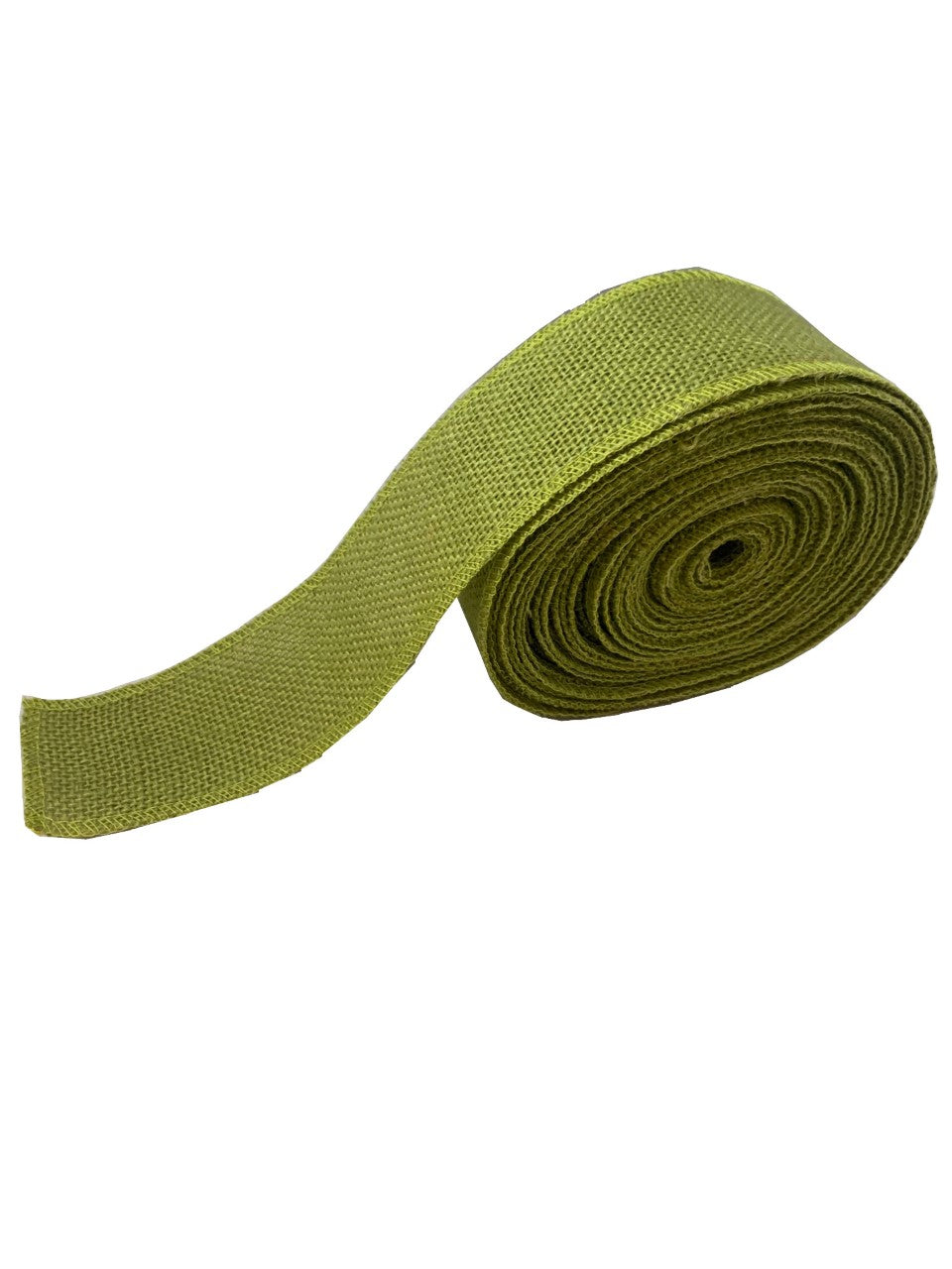 2" Avocado Burlap Ribbon - 10 Yards (Serged) Made in USA