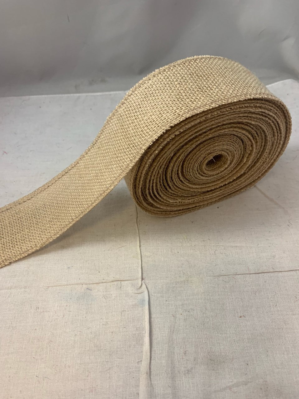 Smaller Serged Burlap Ribbons 10 yard length