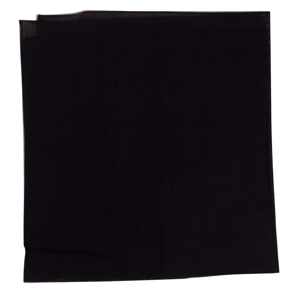 14" x 14" Black Bandana Solid Color 100% Cotton