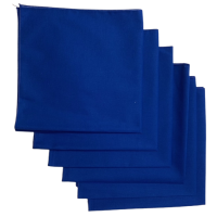 Made in the USA Solid Bandanas - 6 Pack, 22" x 22", 100% Cotton