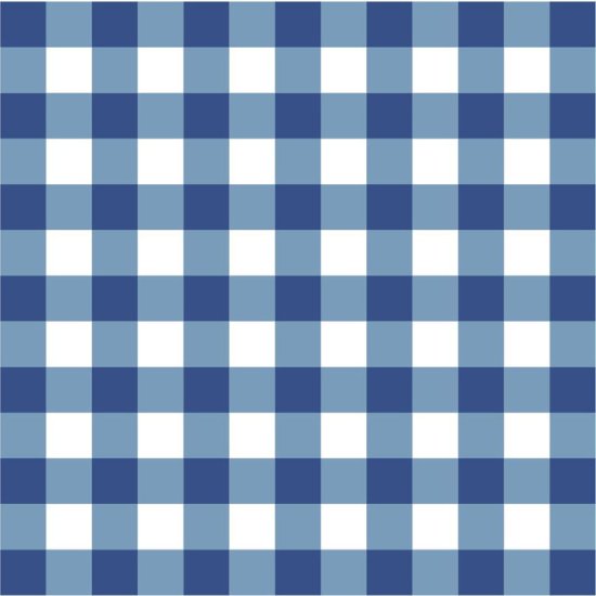 54" Blue Gingham Vinyl with Felt Back - By The Yard