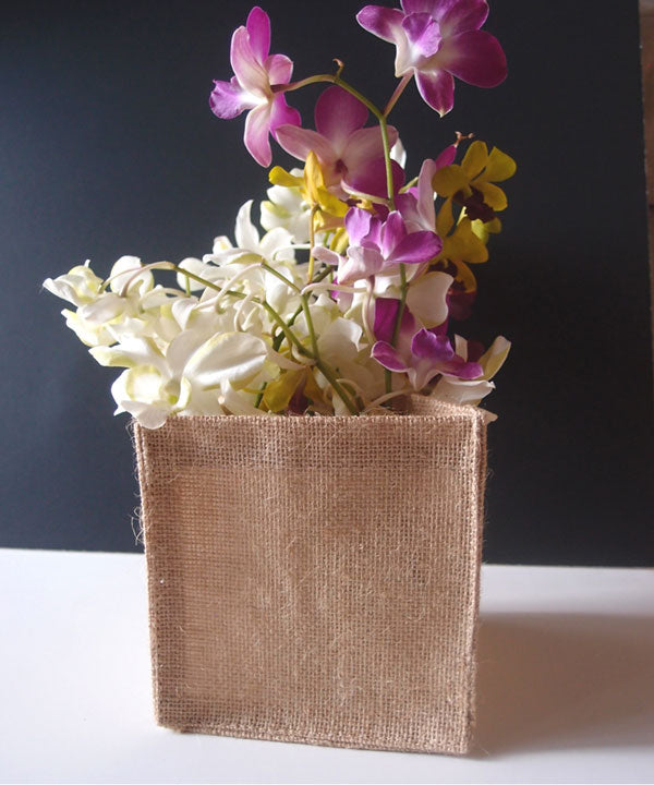 Square Burlap Plant Holders