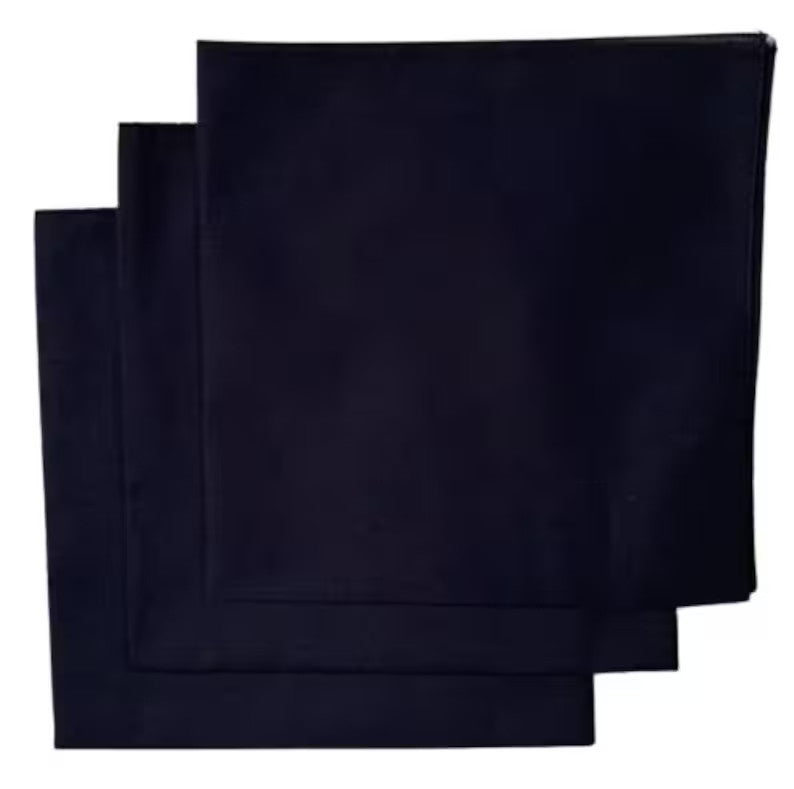 Made in the USA Solid Bandanas - 3 Pack, 22" x 22", 100% Cotton