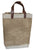 Jute Tote with Faux Leather Handles