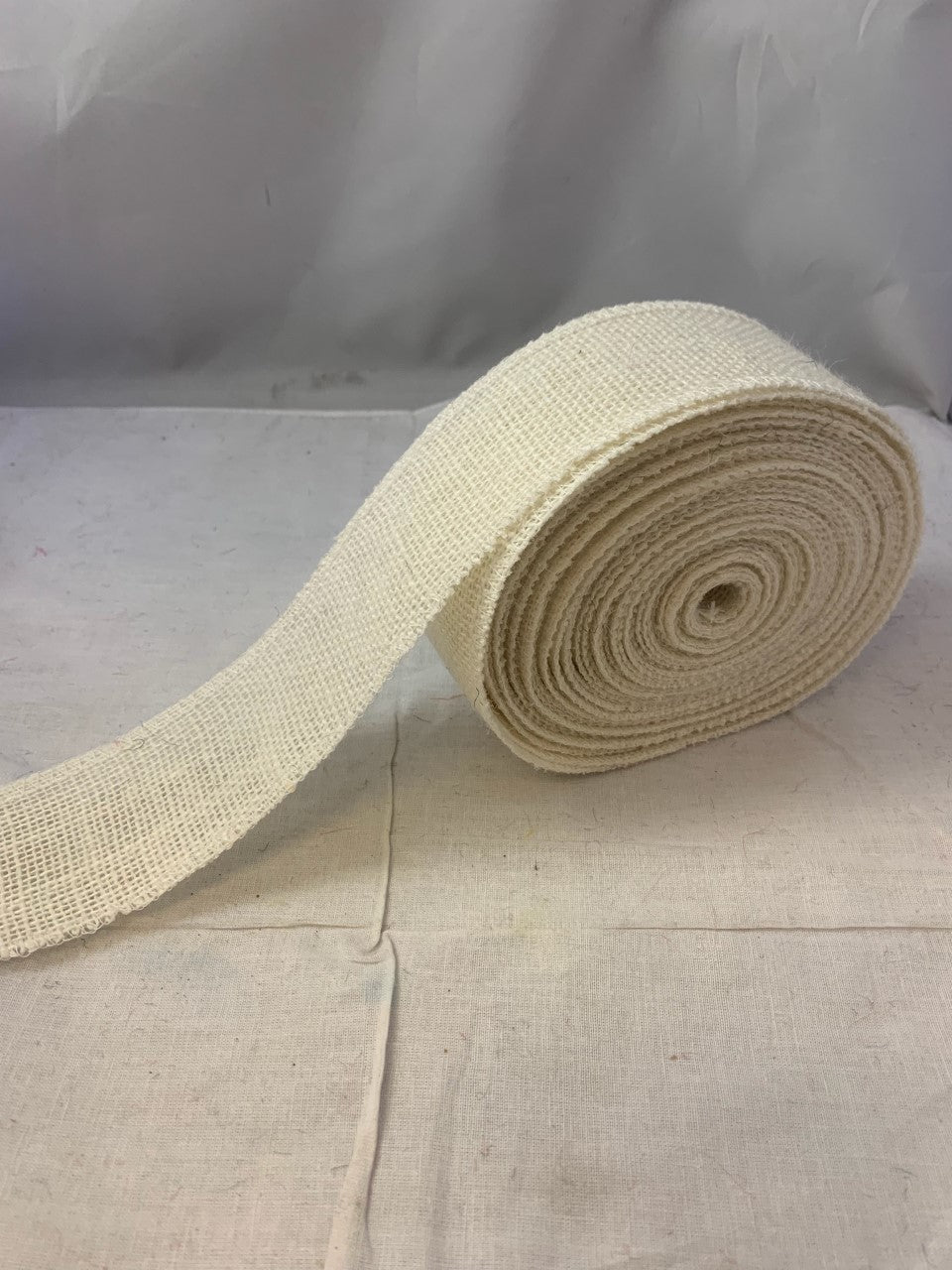 Smaller Serged Burlap Ribbons 10 yard length