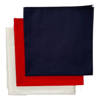 Made in the USA Solid Bandanas - 3 Pack, 22" x 22", 100% Cotton