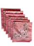 USA Made Paisley & Solid Pink Bandanas 6 Pk 22" 100% Cotton