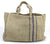 Jute Tote Bag with Vertical Stripes
