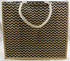 Chevron Jute Tote Bag with Corded Handle