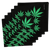 Marijuana Bandanas Green Leaves 22" x 22" - 100% Cotton (6 pk)