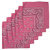 Pink Paisley Bandanas (6 Pack) 22" X 22" 100% Cotton