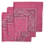 Pink Paisley Bandanas (3 Pack) 22" X 22" 100% Cotton