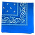 Turquoise Paisley Bandana - 22" x 22" (100% cotton)