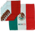 Mexican Flag Bandanas 6 Pk 22" x 22" 100% Cotton