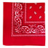 Red Paisley Bandana - 22" x 22" (100% cotton)