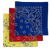 Yellow, Red, and Royal Blue USA Made Paisley Bandanas (3 Pk) 22