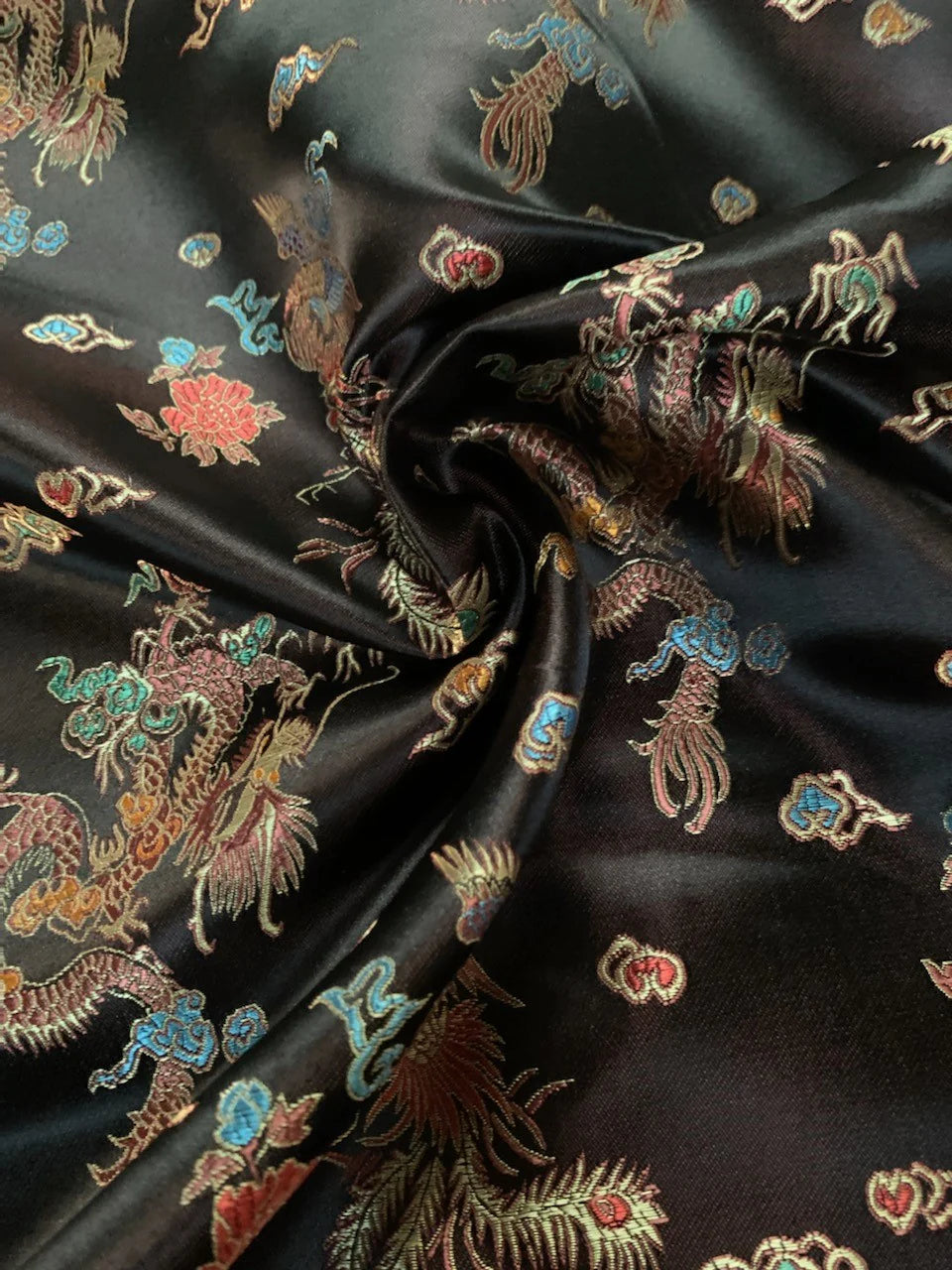 Chinese Dragon Brocade Fabric