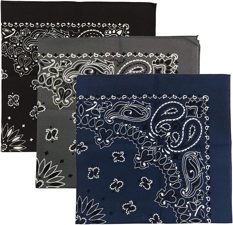 Made in USA  Paisley Bandanas (3 Pack)