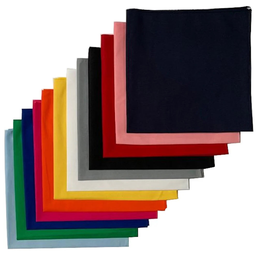 USA Made Solid Bandanas (12 Pack)