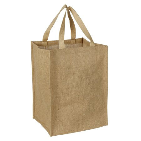 Jute Tote Bag 11"W x 16"H x 12"G