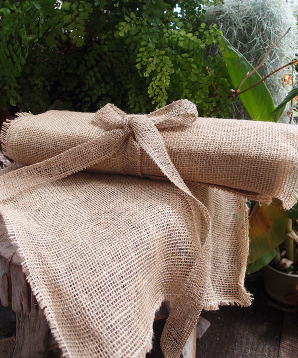 Fringed Burlap Sheets (12 Pack)