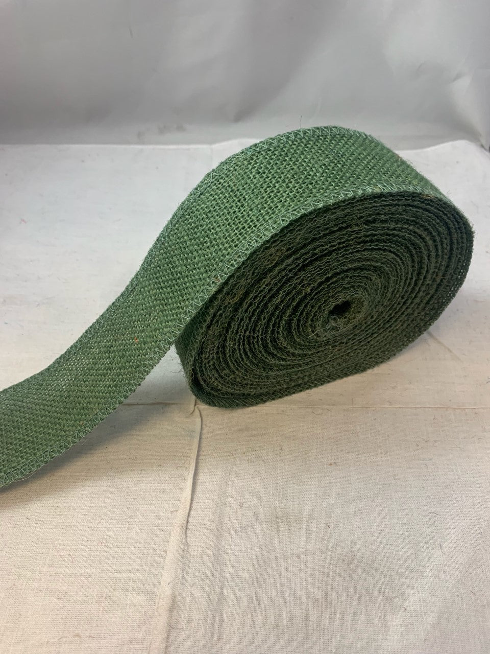 2" Hunter Green Burlap Ribbon - 10 Yards (Serged) Made in USA