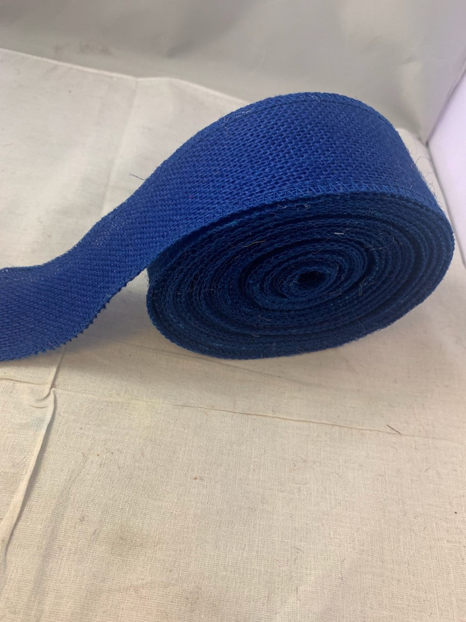 2" Royal Blue Burlap Ribbon - 10 Yards (Serged) Made in USA