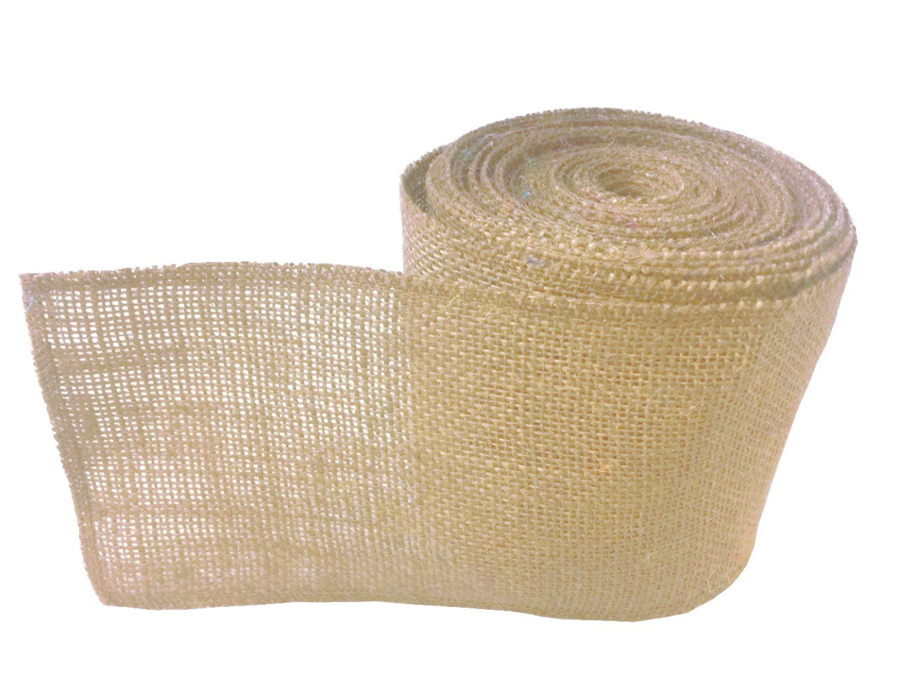 4" Florida Sand Burlap Ribbon - 10 Yards (Sewn Edges)Made in USA