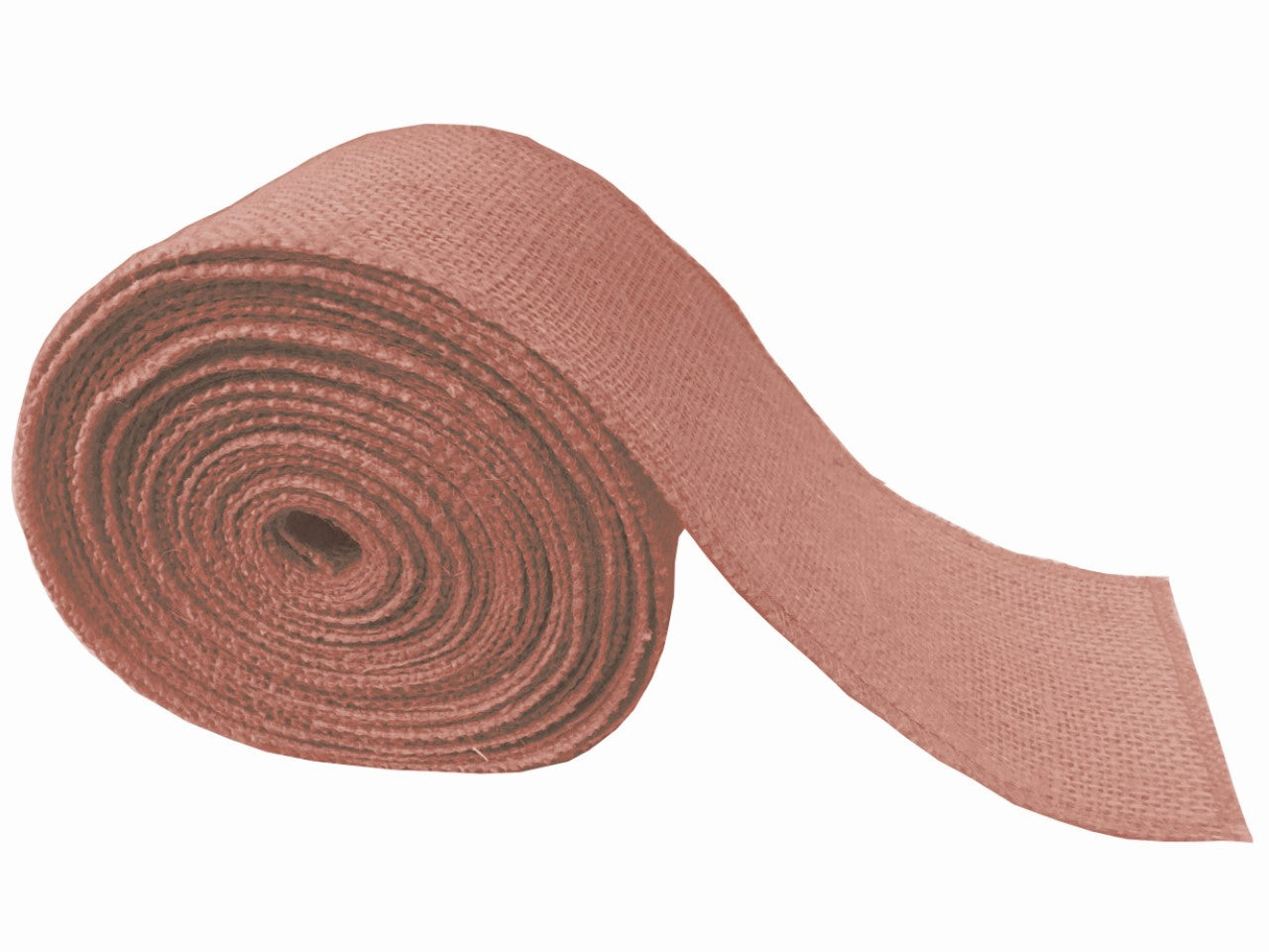 4" Peach Burlap Ribbon - 10 Yards (Sewn Edges) Made in USA