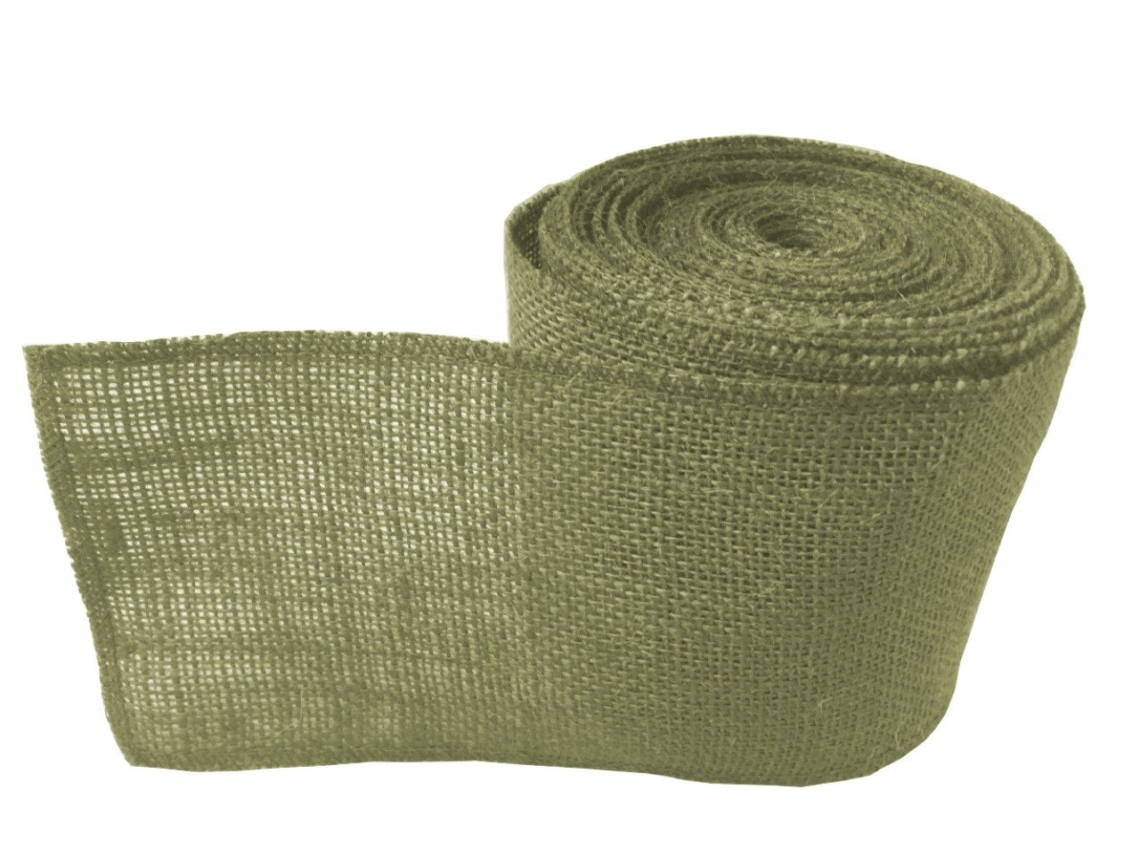 4" Sage Burlap Ribbon - 10 Yards (Sewn Edges) Made in USA