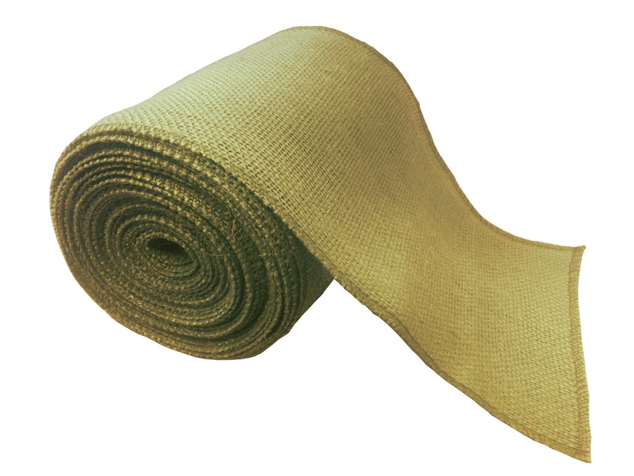 6" Avocado Burlap Ribbon - 10 Yards (Serged) Made in USA