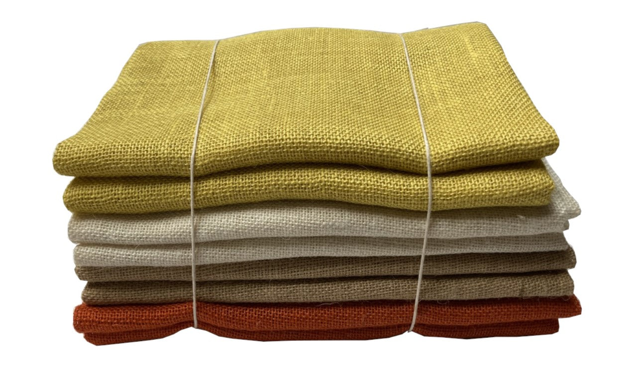 Colored Burlap Bundles