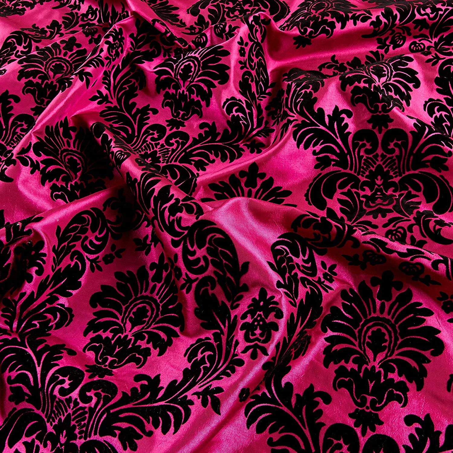 Flocked Damask Taffetta