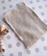 Linen Pouch Bags with Serged Edge (12 Pack)