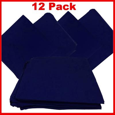 Navy Blue Bandanas - Solid Color 22" x 22" (12 Pack)