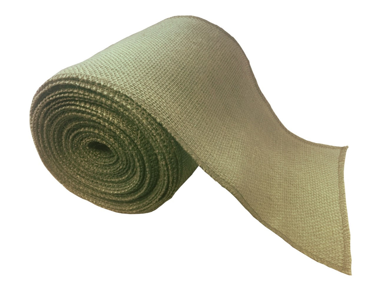 6" Sage Burlap Ribbon - 10 Yards (Serged) Made in USA