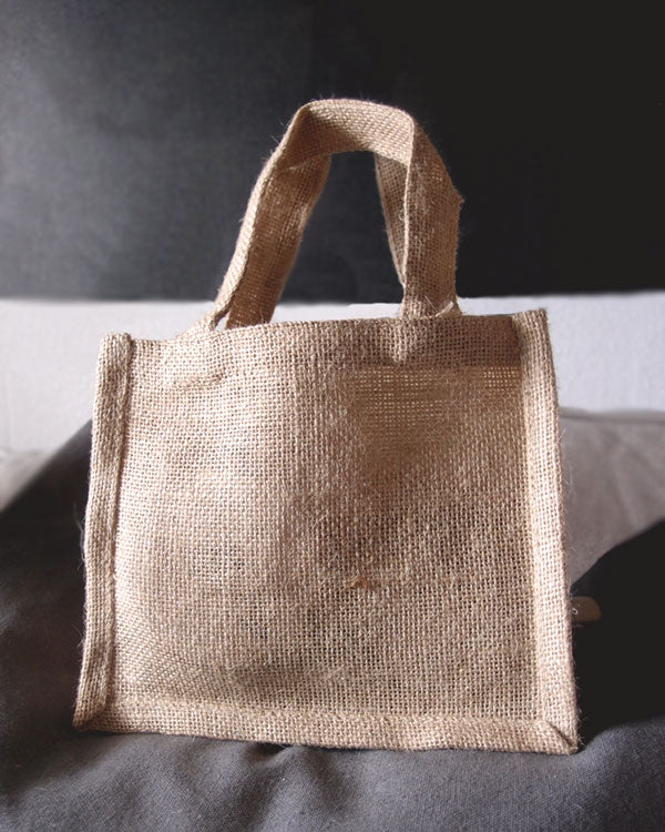 Natural Jute Tote Bags (6 Pack)