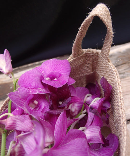 Burlap Flower Girl Basket