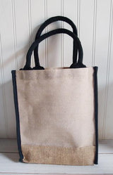 Burlap Juco Tote Bag with Accents