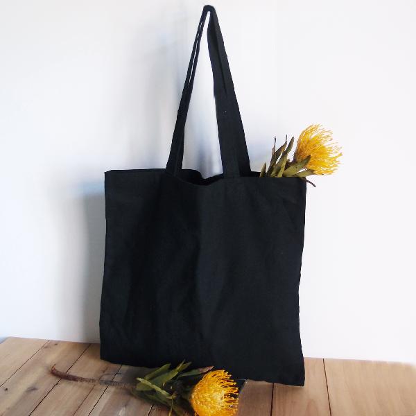 Black Canvas Tote Bag