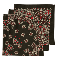 Made in the USA Paisley  Bandanas - 3 Pack, 22" x 22", 100% Cotton