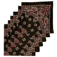 Made in the USA Paisley  Bandanas - 6 Pack, 22" x 22", 100% Cotton