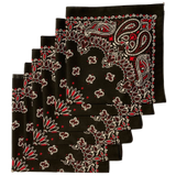 Made in the USA Paisley  Bandanas - 6 Pack, 22" x 22", 100% Cotton