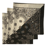 Made in the USA Paisley  Bandanas - 3 Pack, 22" x 22", 100% Cotton