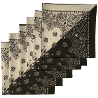 Made in the USA Paisley  Bandanas - 6 Pack, 22" x 22", 100% Cotton