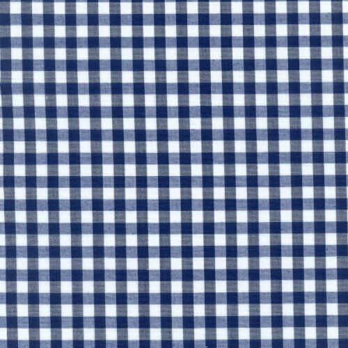 54" Blue Gingham Vinyl with Felt Back - By The Yard