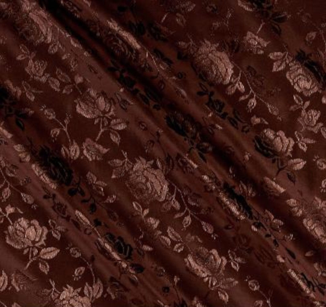 Satin Brocade Jacquard Fabric by the Yard