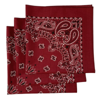 Made in the USA Paisley  Bandanas - 3 Pack, 22" x 22", 100% Cotton